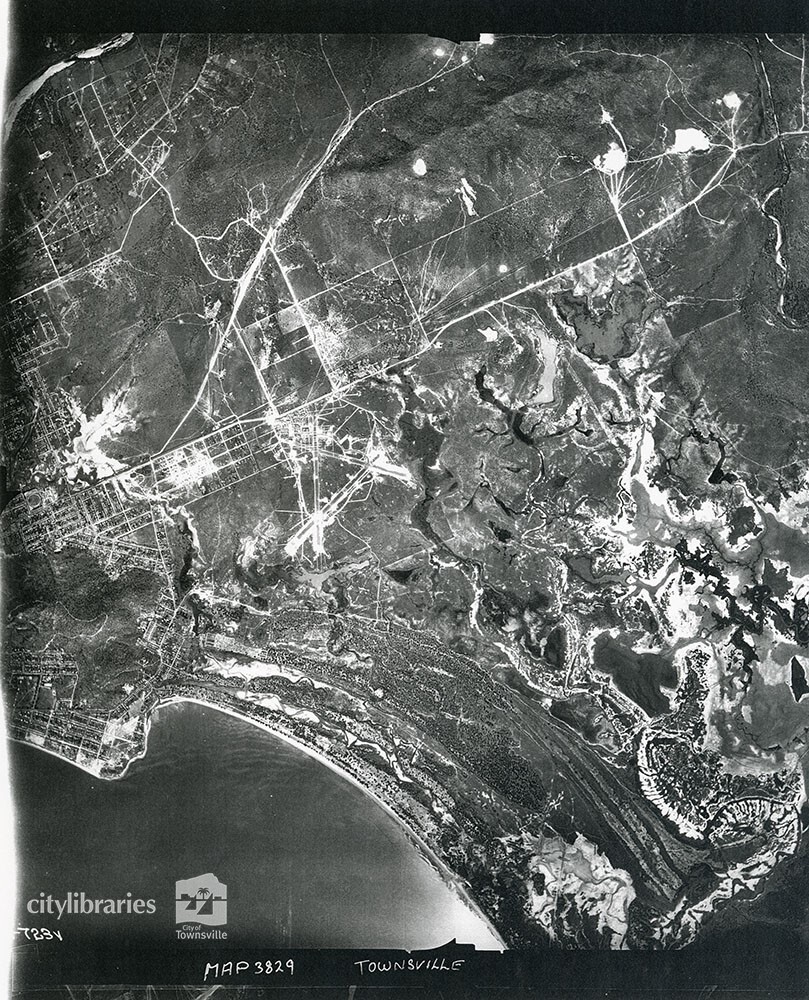 Aerial photograph of Garbutt airstrip, Townsville, 1942