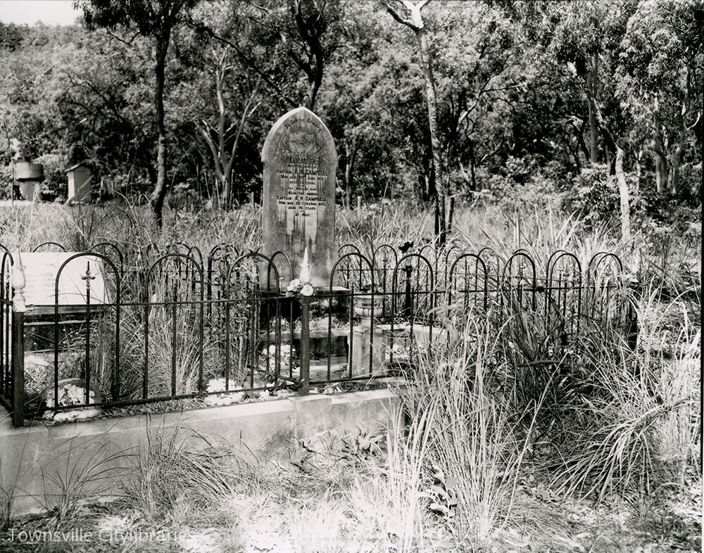 Grave of Captain A H Campbell in the Nelly Bay Cemetery, Townsville, n.d