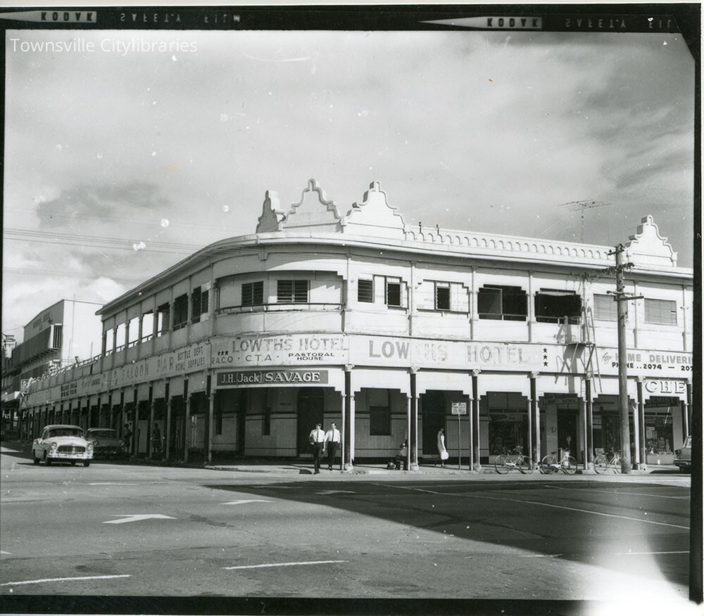 Lowth's Hotel, corner of Flinders and Stanley Streets, Townsville City, Townsville, 11 December 1965