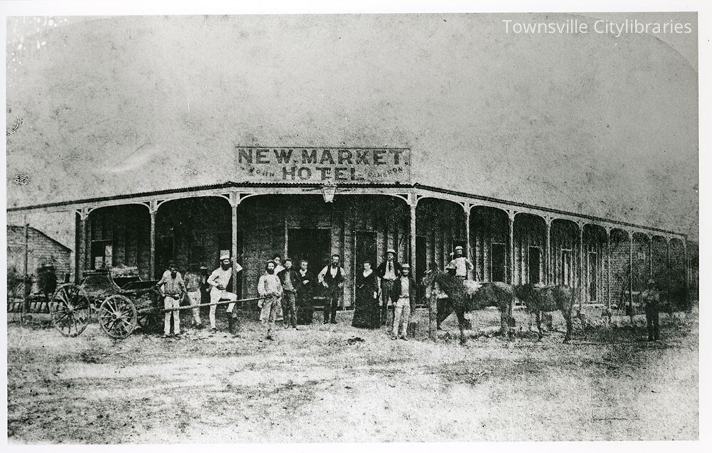 Newmarket Hotel, corner of Flinders and Blackwood Streets, Townsville, ca. 1873