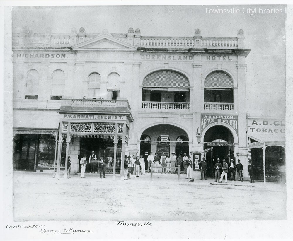Queensland Hotel, Flinders Sreet, Townsville, ca. 1888