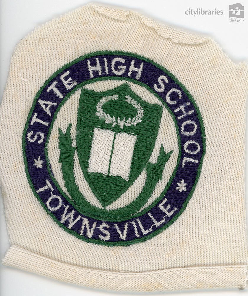 Embroidered logo from Townsville State High School uniform