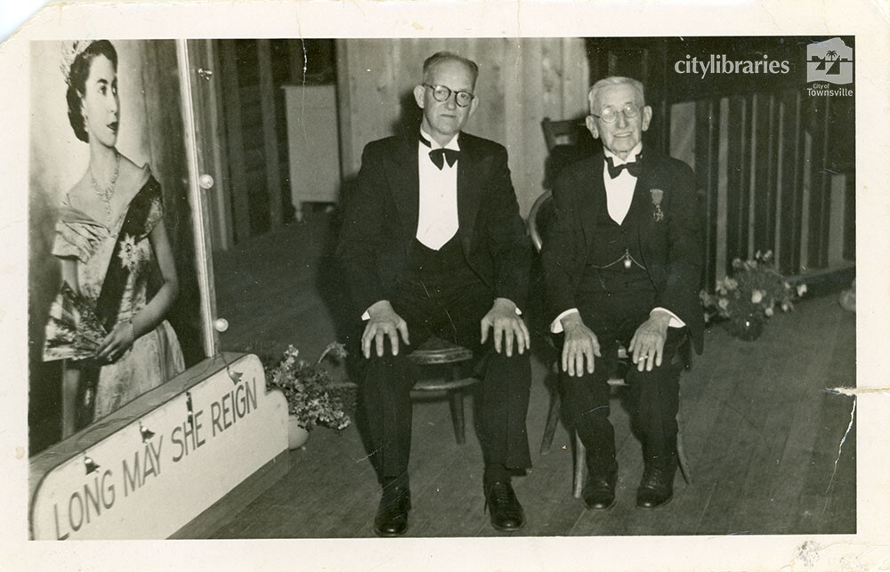 Rube Blakely and John Hillman, Masonic Hall, Brisbane, September, 1953