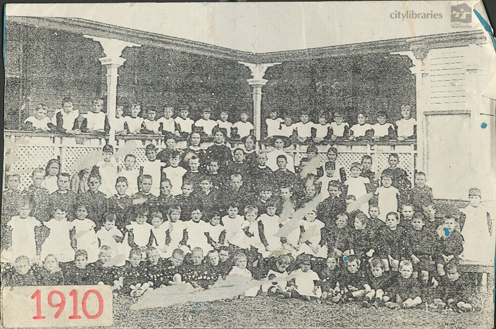 Group photograph of children at Townsville Orphanage, Townsville, 1910