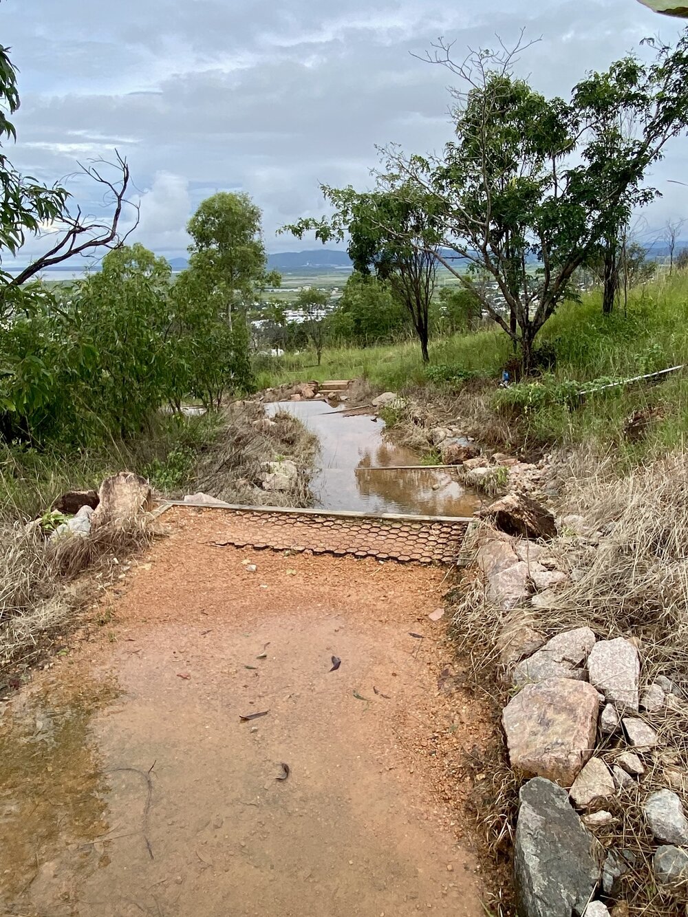 Castle Hill Goat Track during the weather event, Townsville, 6 February 2025