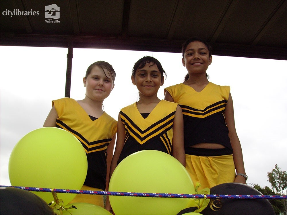 Performing group in the Tropigo Carnival parade at Cultural Fest, The Strand, Townsville, 18 August 2007
