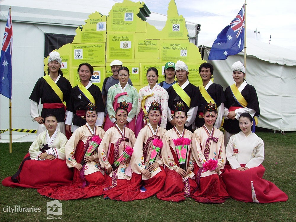 Perfomers from Suwon City, Korea at Cultural Fest, Strand Park, Townsville, 18 August 2007