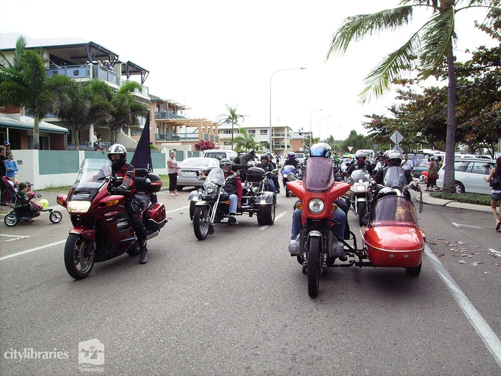 Motorbikes in the Tropigo Carnival parade at Cultural Fest, The Strand, Townsville, 18 August 2007