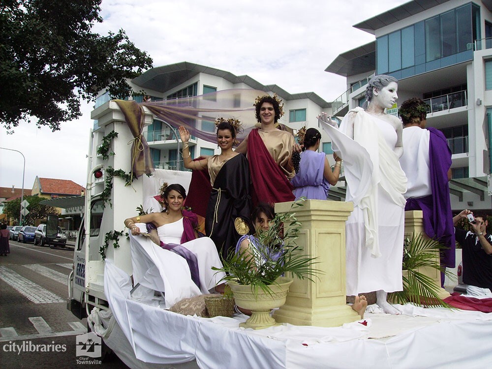 Townsville Greek Community in the Tropigo Carnival parade at Cultural Fest, The Strand, Townsville, 18 August 2007
