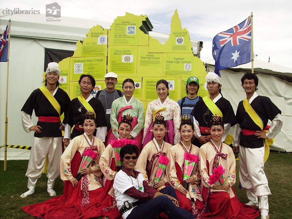 Perfomers from Suwon City, Korea at Cultural Fest, Strand Park, Townsville, 18 August 2007