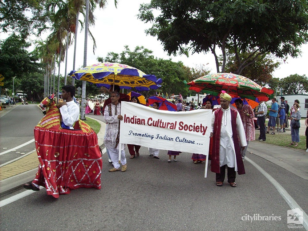 Indian Cultural Society in the Tropigo Carnival parade at Cultural Fest, The Strand, Townsville, 18 August 2007