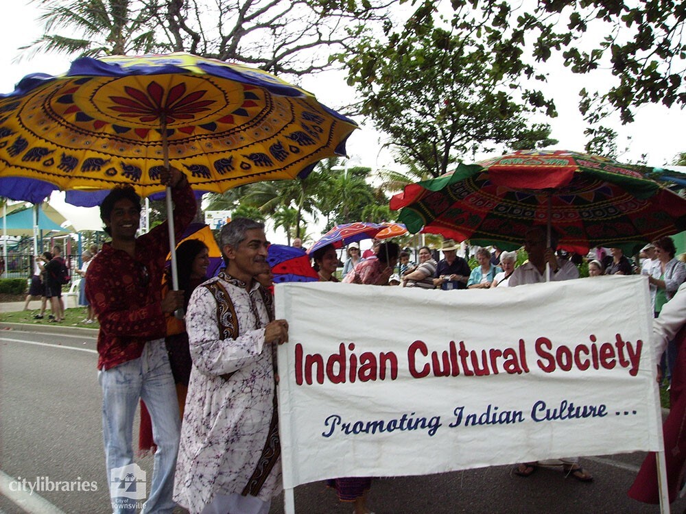 Indian Cultural Society in the Tropigo Carnival parade at Cultural Fest, The Strand, Townsville, 18 August 2007