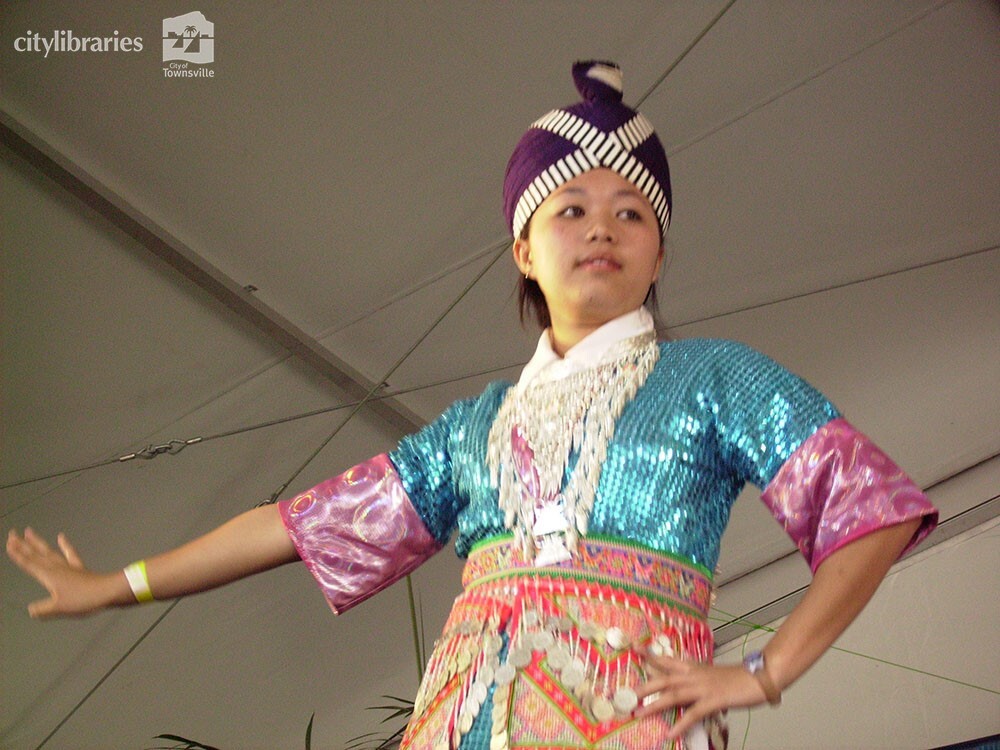 Qld Hmong Dancers at Cultural Fest, Strand Park, Townsville, 19 August 2007