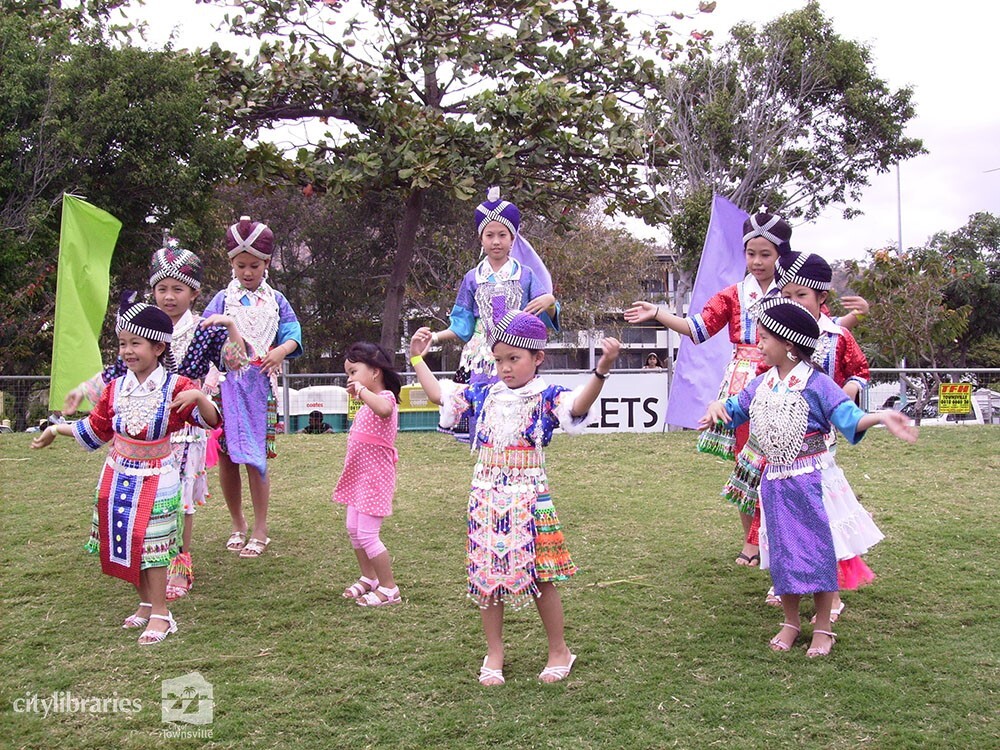 Qld Hmong Dancers at Cultural Fest, Strand Park, Townsville, 19 August 2007