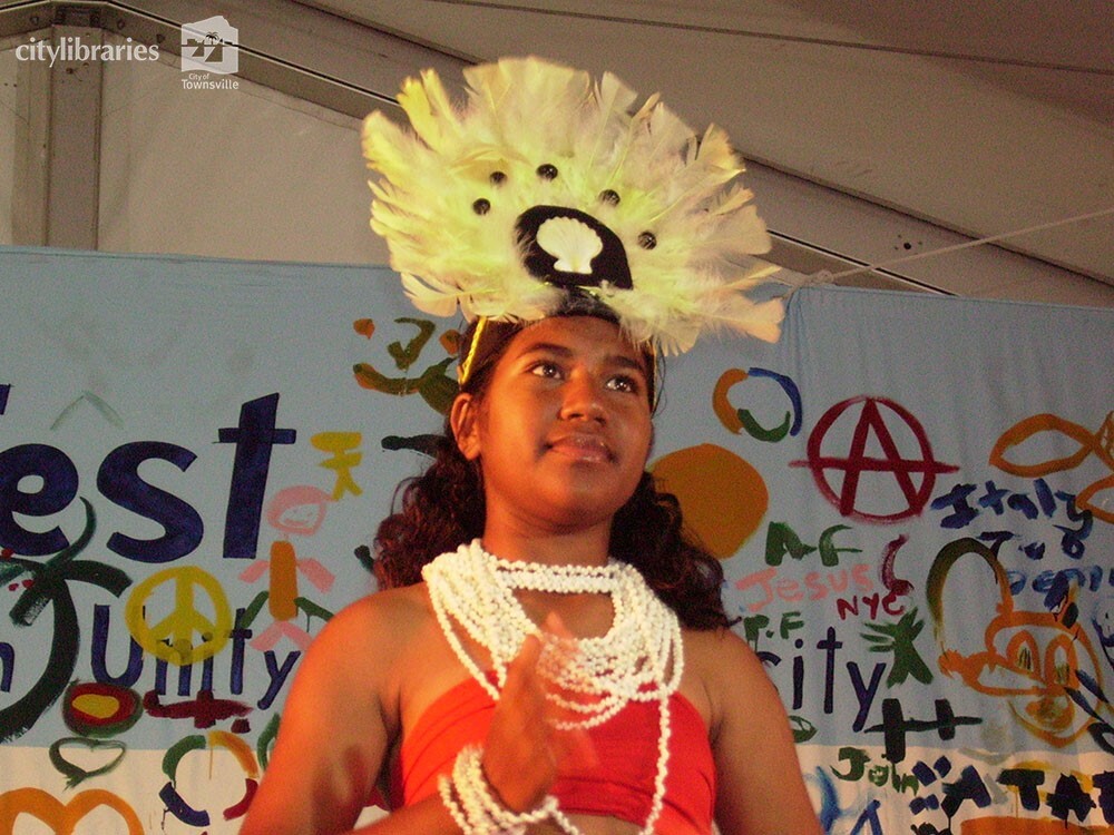 Townsville Cook Islands Dance Group performers at Cultural Fest, Strand Park, Townsville, 19 August 2007