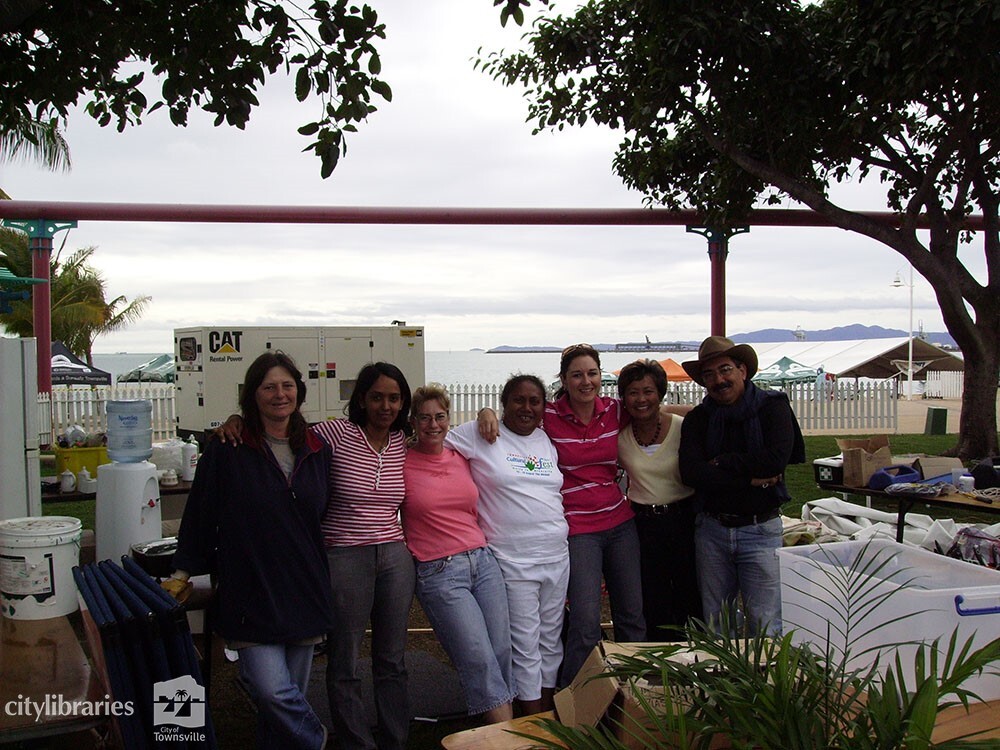 Farvardin Daliri with staff and volunteers packing up Cultural Fest, Strand Park, Townsville, 20 August 2007