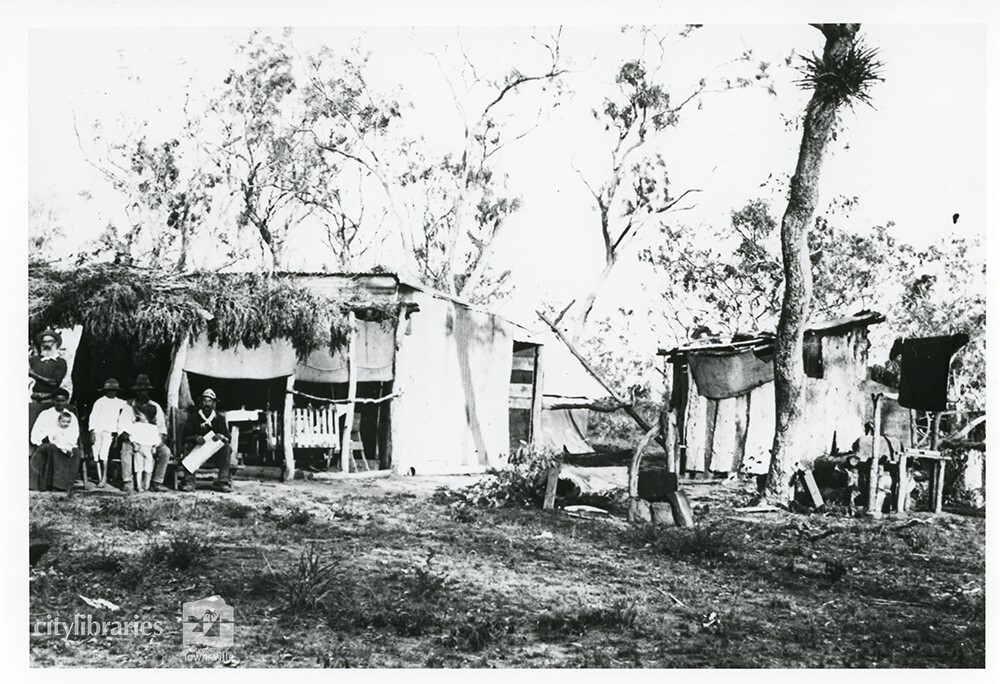 Bush dwelling hall, Townsville, ca. 1900