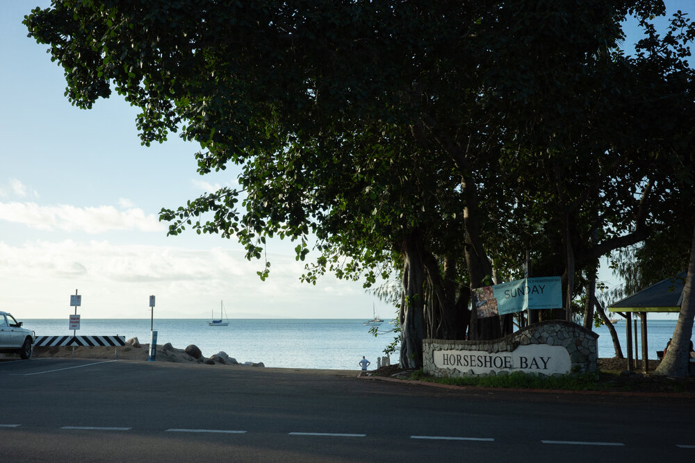 Sign of Horseshoe Bay, Horseshoe Bay, Townsville, 3 April 2024