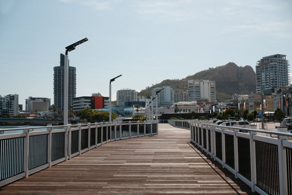 Flinders Street boardwalk, Townsville City, Townsville, 10 November 2023