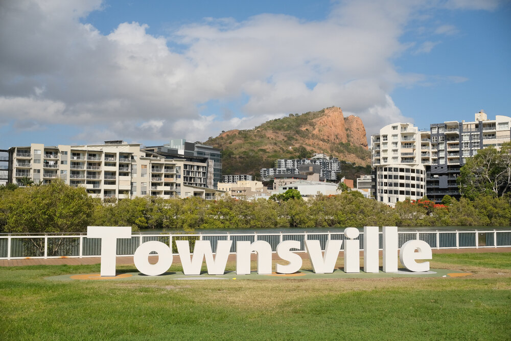 The big Townsville sign, Central Park, South Townsville, Townsville, 12 November 2023