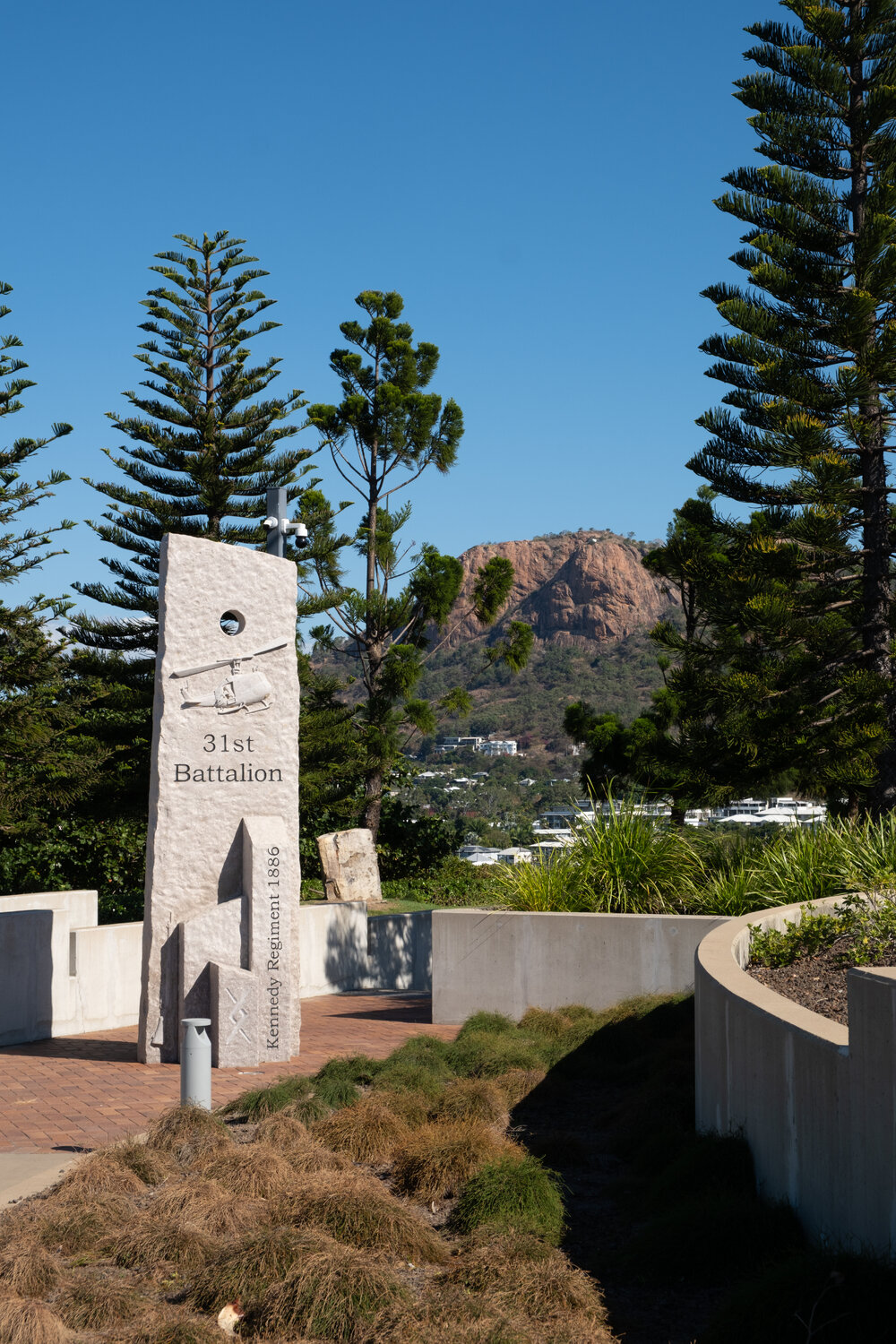 31st Battalion stele at Kissing Point Fort, North Ward, Townsville, 16 August 2025