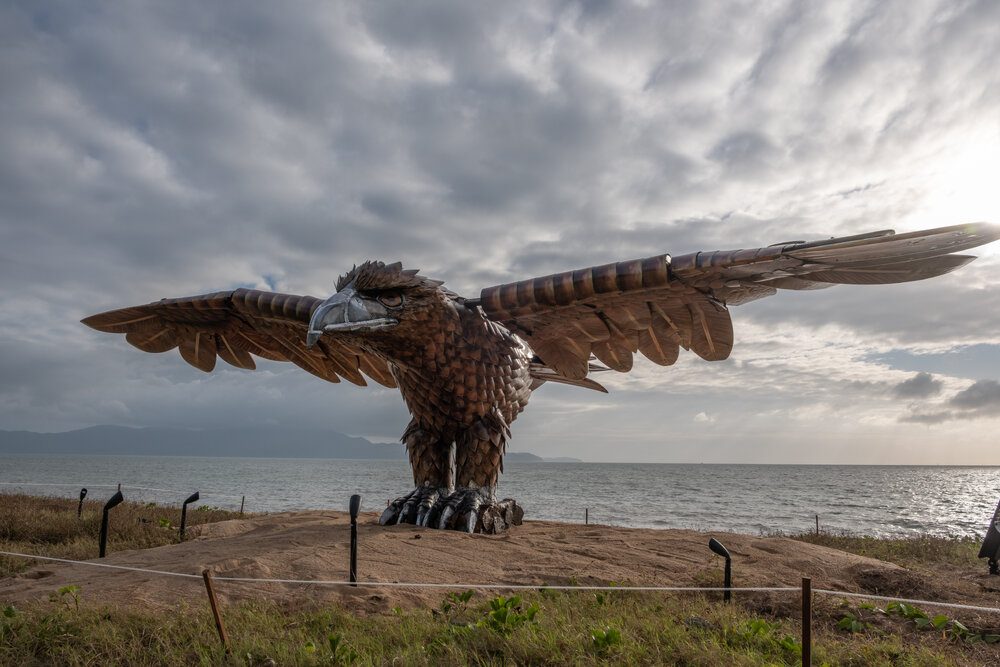 Art display at Ephemera 2025, the Strand, Townsville, 25 July 2025
