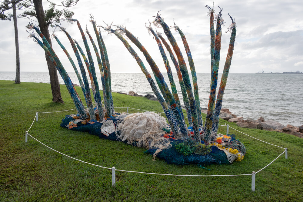 Art display at Ephemera 2025, the Strand, Townsville, 25 July 2025