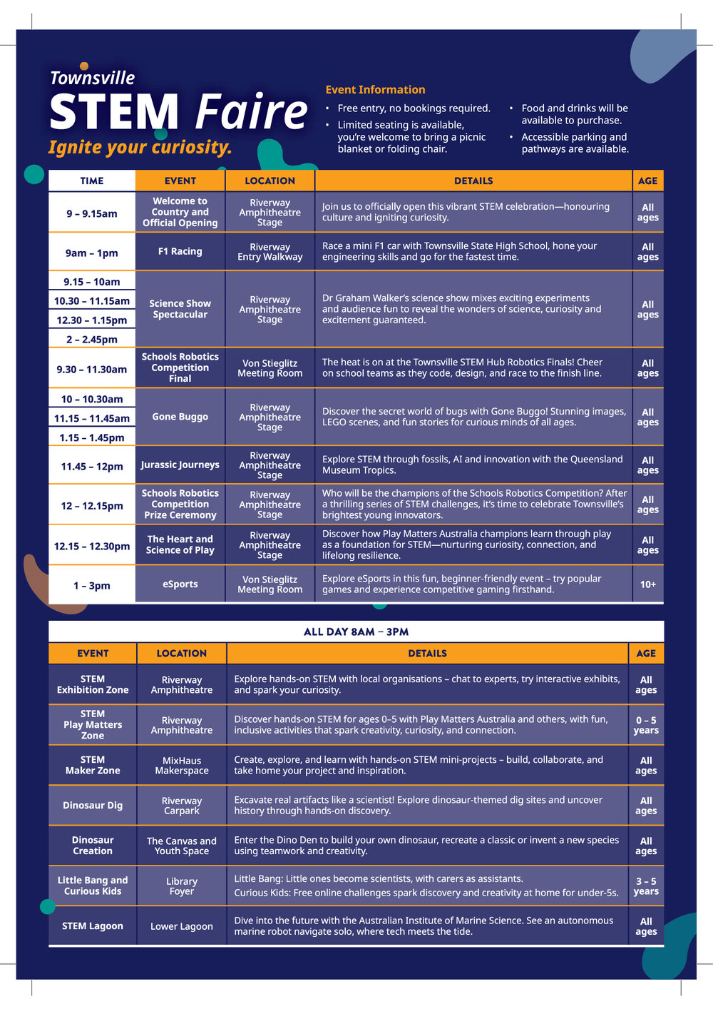 Programmes of STEM Faire 2025
