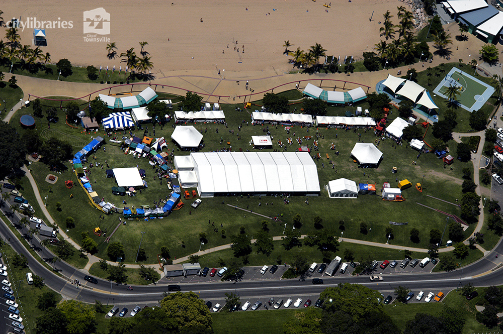 Aerial view of Strand Park during Townsville Cultural Fest, Townsville, [2006]