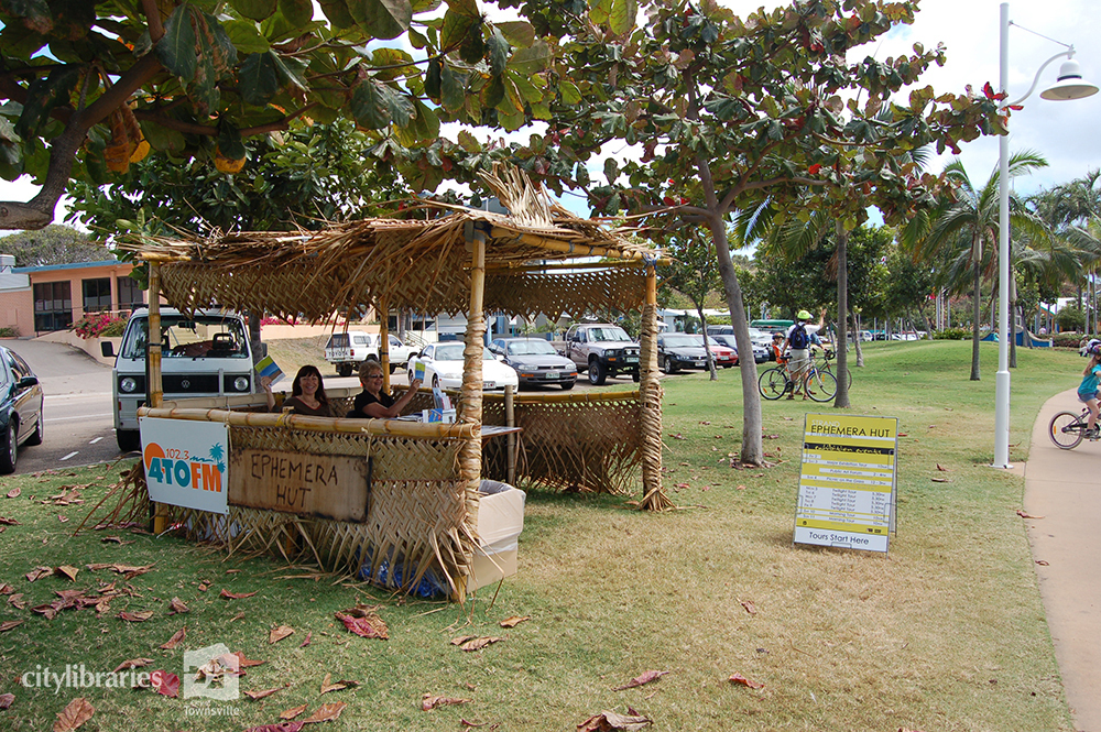 "Ephemera Hut" information stall, Strand Ephemera, Townsville, 2005