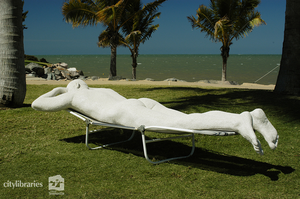 "Harold's Back" public art installation by Jane Hawkins, Strand Ephemera, Townsville, 2003