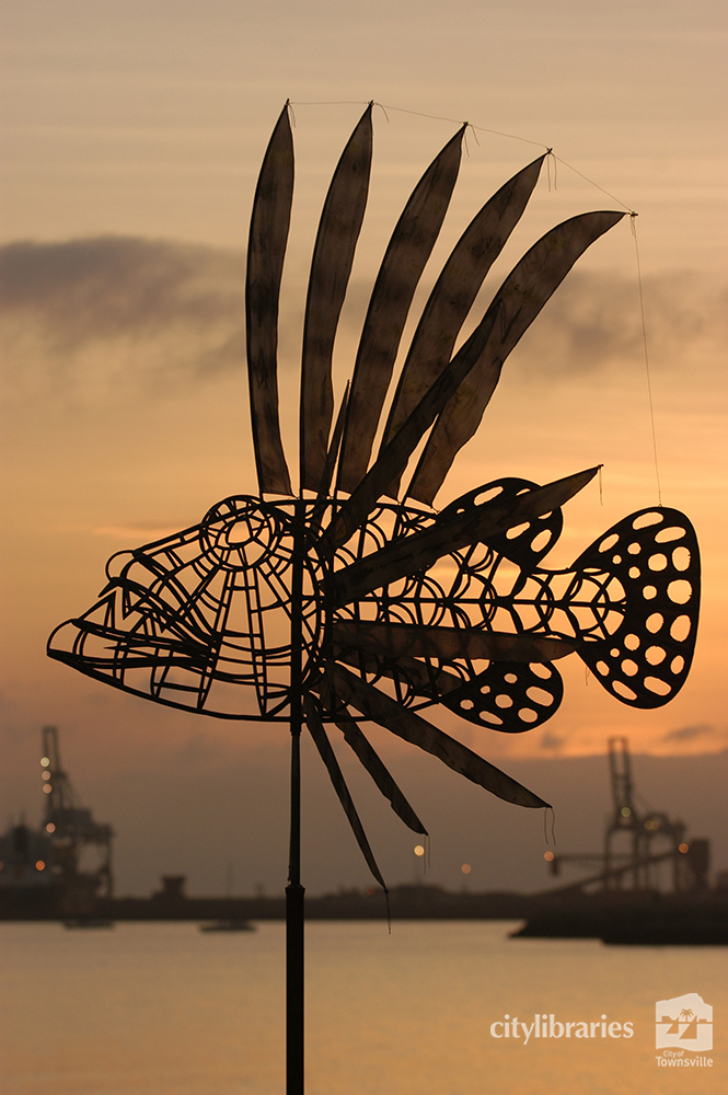"Behold the Lyin' Fish" public art installation by Gavin Ryan, Strand Ephemera, Townsville, 2003