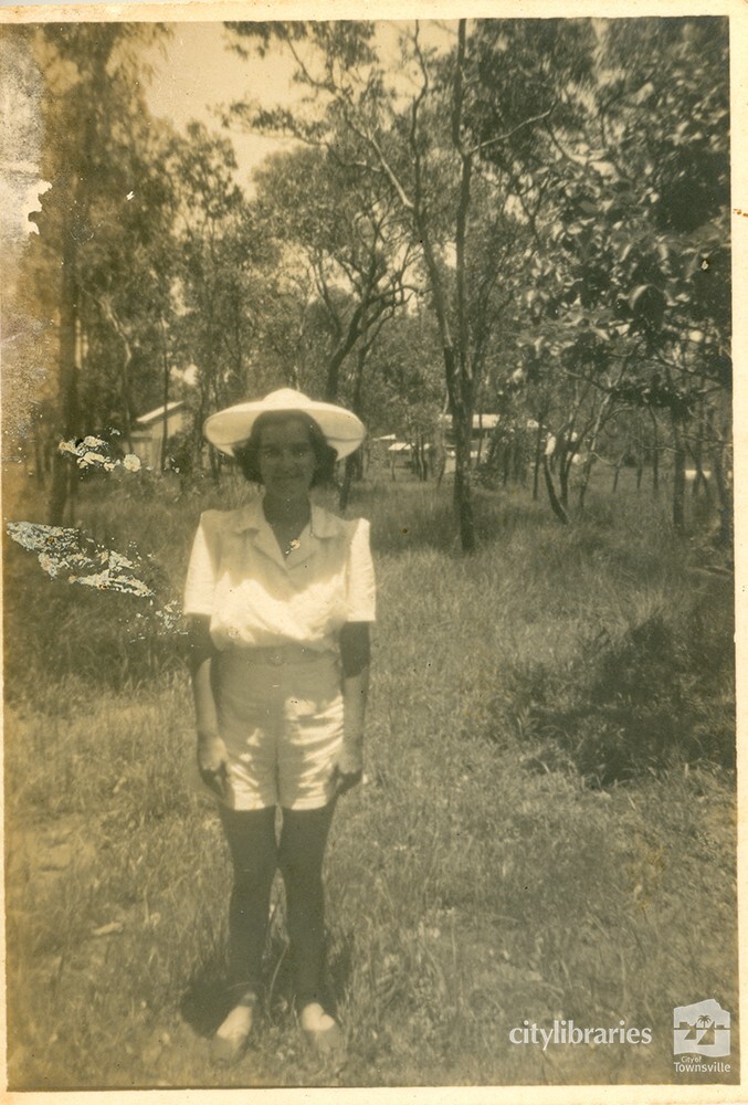 Grace Burgess (Matthews) at Picnic Bay, Magnetic Island, 24 February 1946