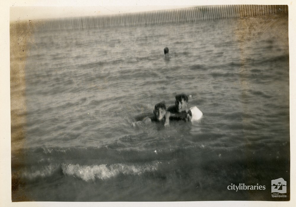 Les, Bill, Dick at Picnic Bay, Magnetic Island, [1945]