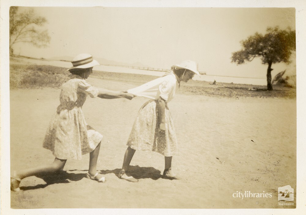 Ethel Walton and Grace Burgess (Matthews) at Picnic Bay, Magnetic Island, [1946]