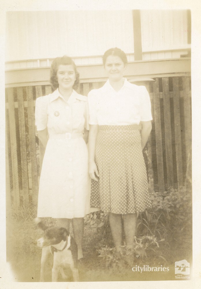June and Grace Burgess (Matthews), Townsville, ca.1945