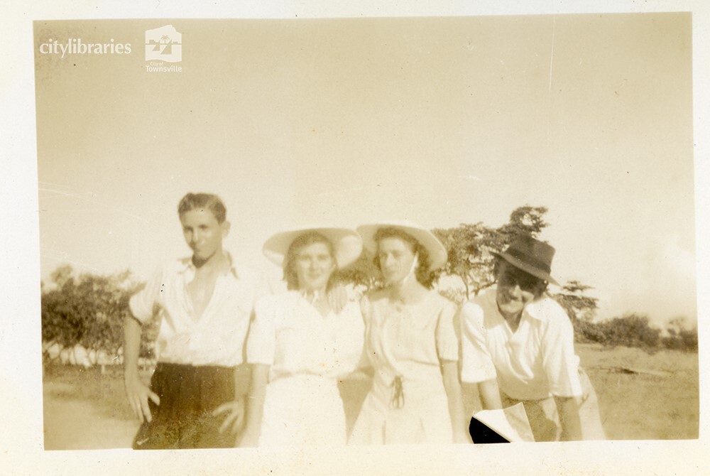Ken Couper, Grace Burgess (Matthews), Erica Fitz and Jack Christensen, Townsville, ca. 1946