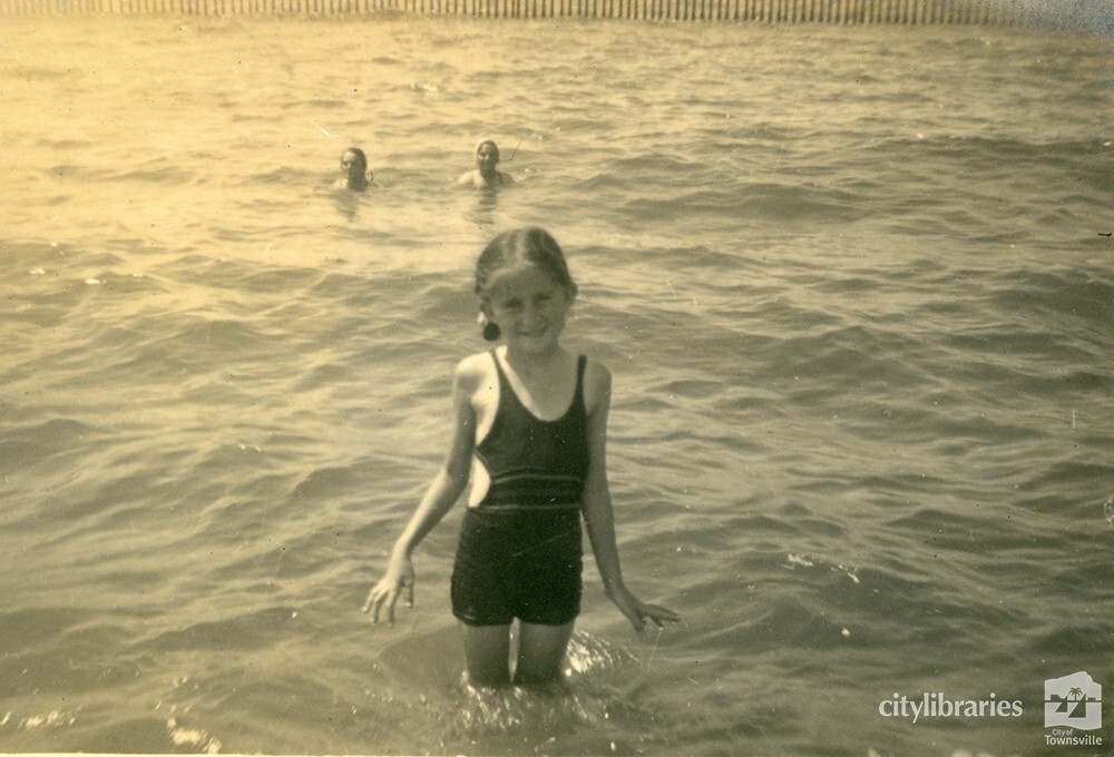 Yvonne Roffee at Picnic Bay, Magnetic Island, 24 February 1946