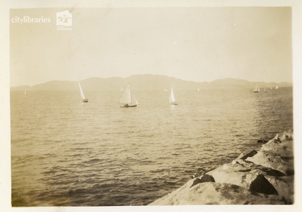 Sailing off the break water, Townsville, 1946