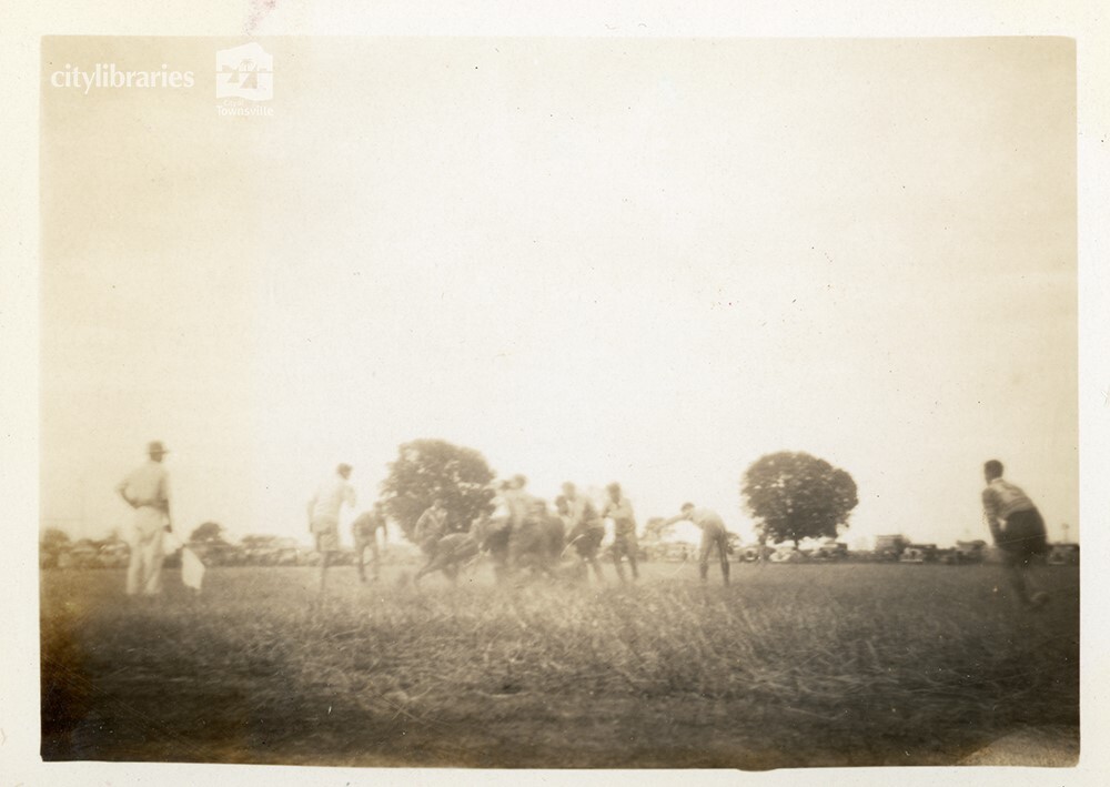 Football game, Ayr, ca. 1946