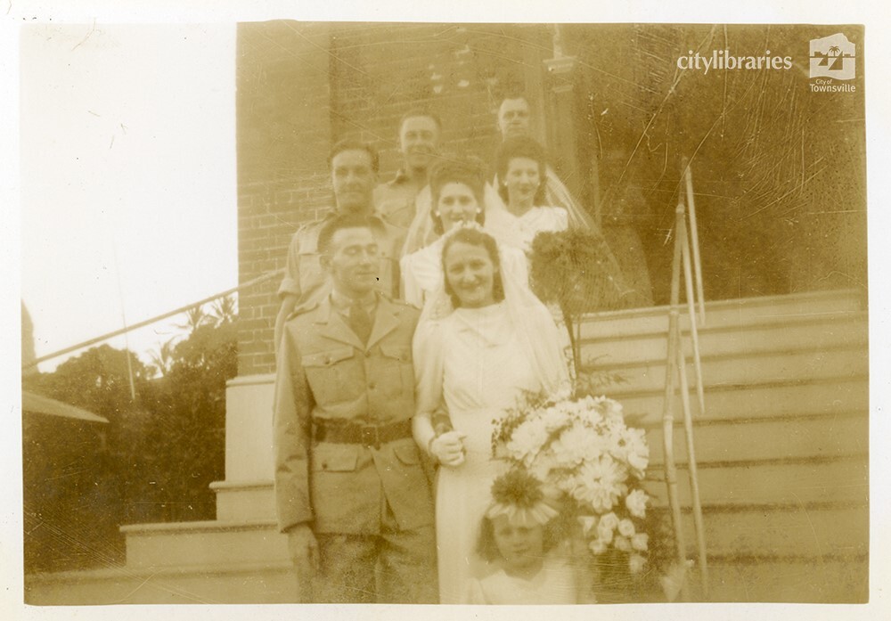 Guests at the wedding of Vera Browning, unknown location, ca. 1946
