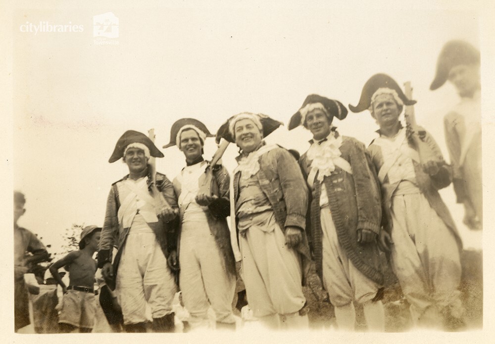 Re-enactment of the landing of Captain Cook, Picnic Bay, Magnetic Island, 1947