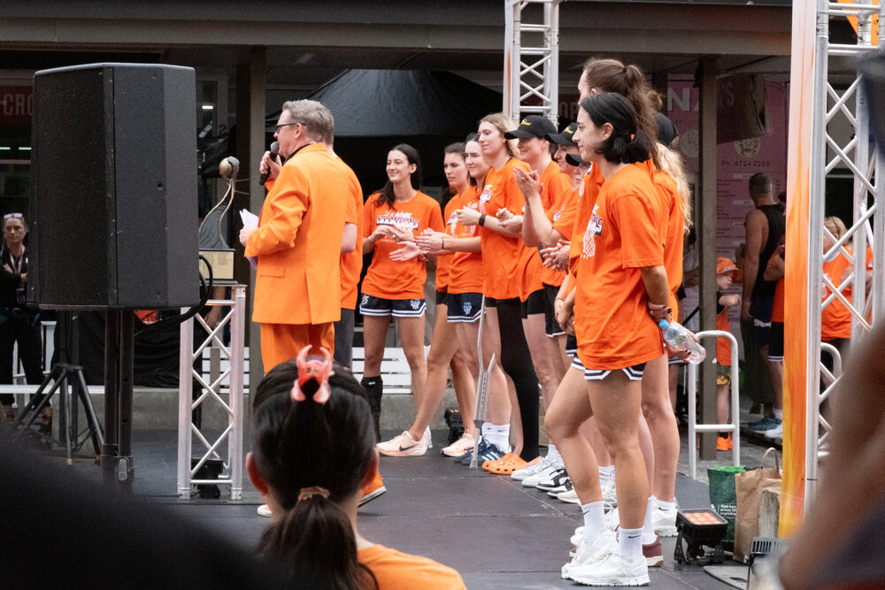 WNBL team Townsville Fire championship celebration, Flinders Street, Townsville City, 8 March 2026