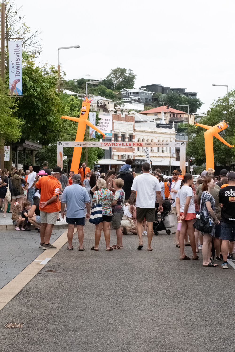 WNBL team Townsville Fire championship celebration, Flinders Street, Townsville City, 8 March 2026