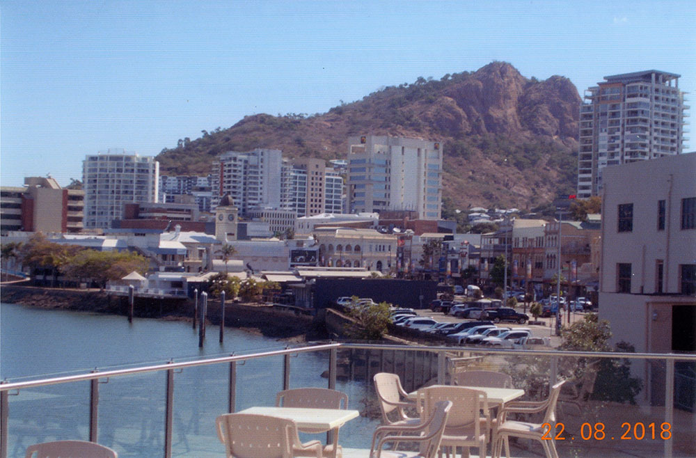 View of Townsville City and Castle Hill from Queensland Museum Tropics, 22 August, 2018.