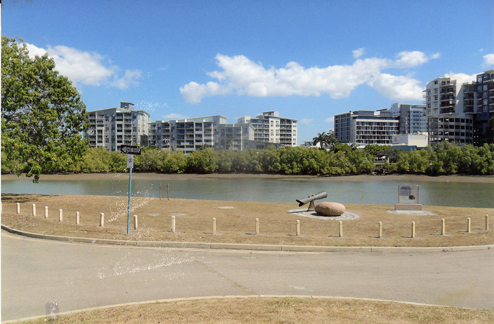 Eddie Mabo monument on the banks of Ross Creek, Townsville, ca. 2015.