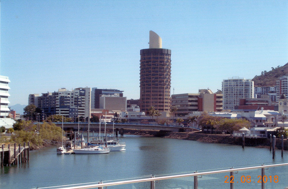 View of George Roberts Bridge over Ross Creek, Townsville, 22 August, 2018.
