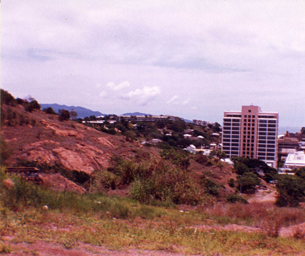 View of Townsville city buildings from Castle Hill, ca. 2015.