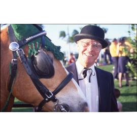 Man and horse prepared for VP50 event / Townsville City Council staff