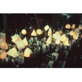 VP50 peace lantern display / Townsville City Council staff